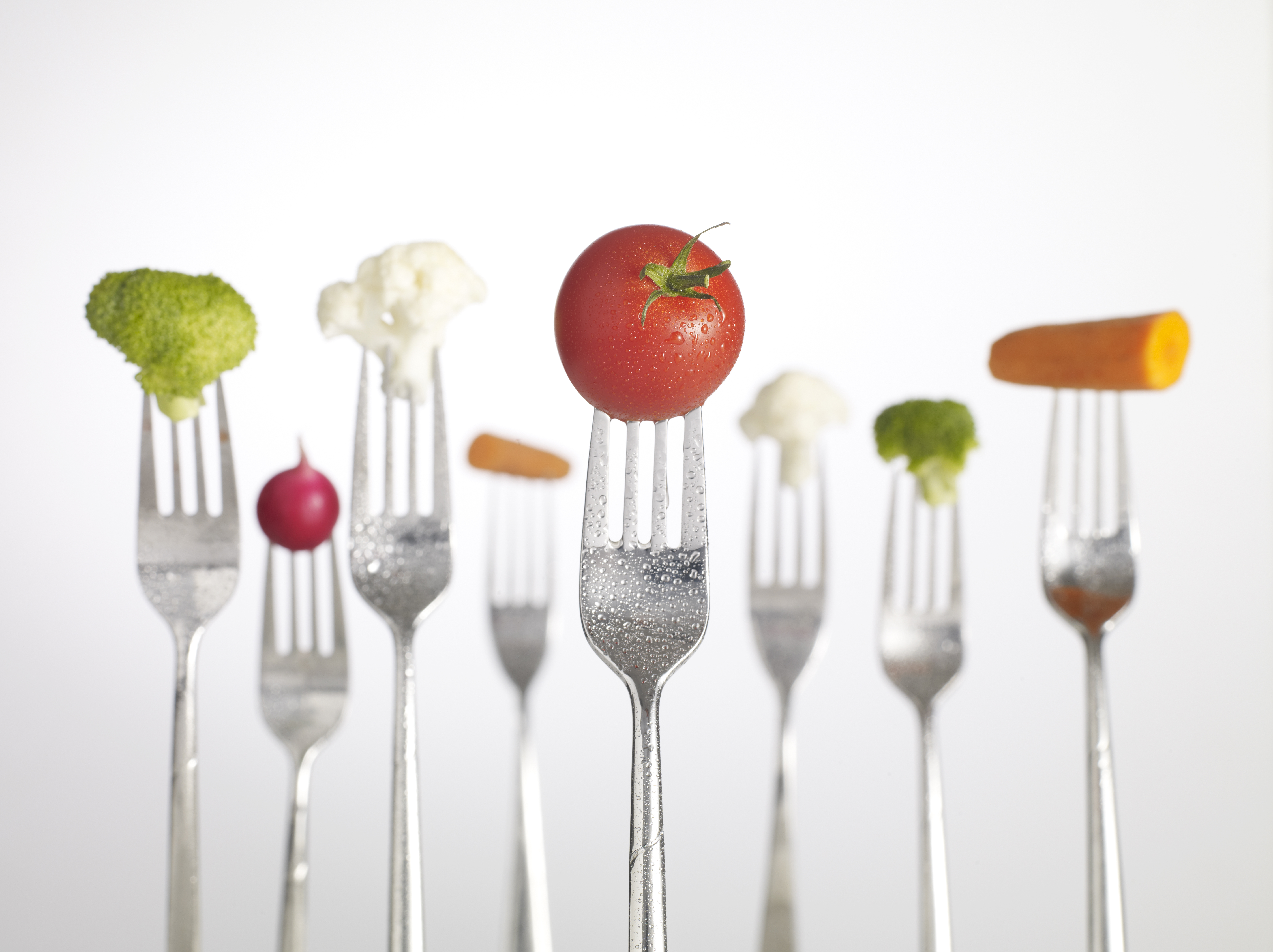 vidličky a zelenina