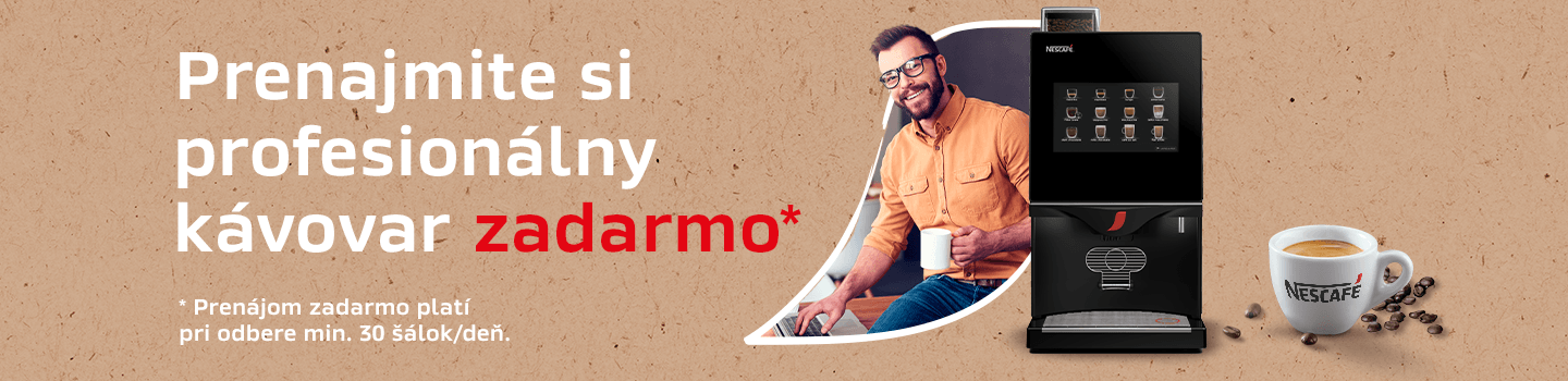 Prenajmite si profesionalny kavovar zadarmo