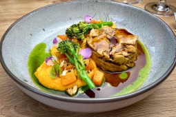 vege trhané s dýňovým pyré